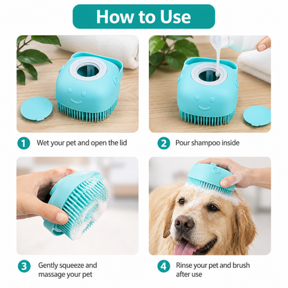 6-in-1 Pet Grooming Kit for Dogs & Cats | Self-Cleaning Brush, Bath Brush & Nail Care